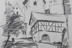 Stadtturm-Und-Kirchenturm-Von-Nordheim-Rhoen